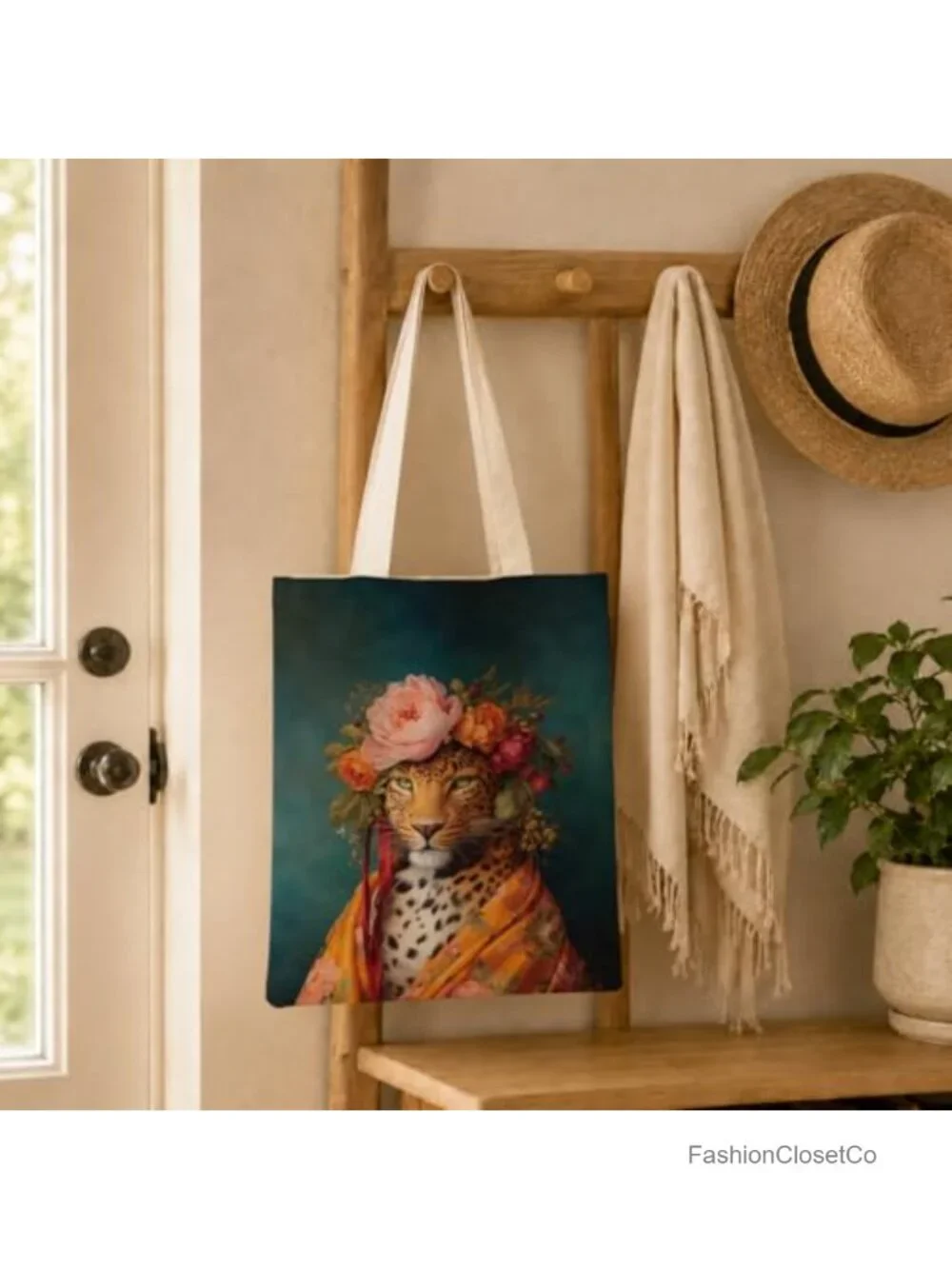 Canvas Tote Bag Reusable Shoulder Grocery Shopping Gift 13.7x15.7 - Picture 4 of 5